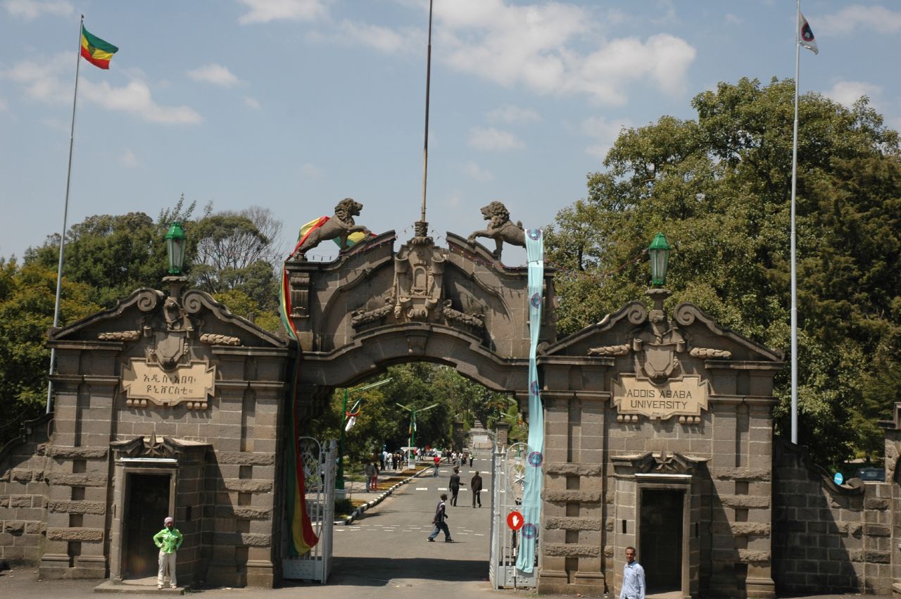 Main entrance of Addis Ababa University in the 6 Kilo area